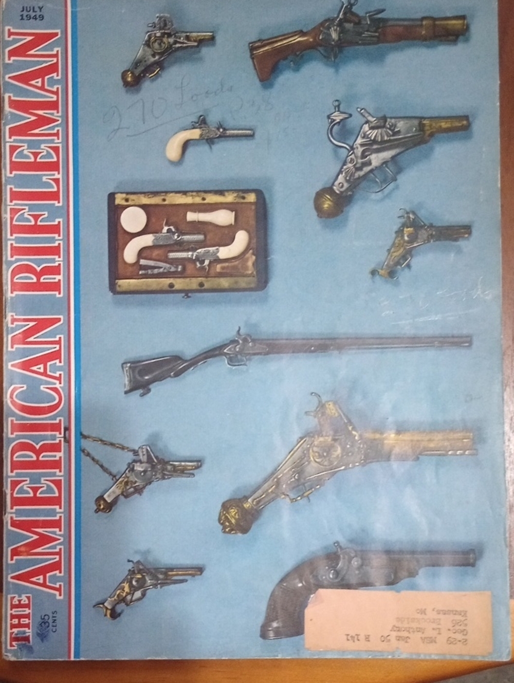 Vintage 1949 The American Rifleman Magazin •July Issue•99‑Page Firearms